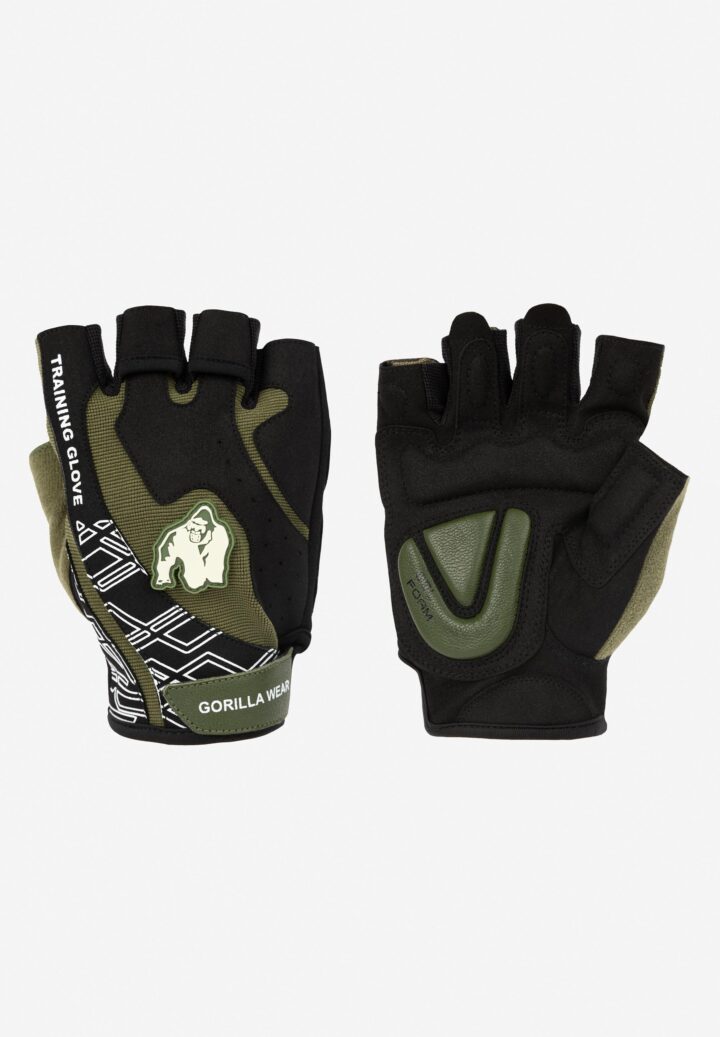 Перчатки для фитнеса и бодибилдинга Mitchell Training Gloves 2.0 - Black/Army Green от Gorilla Wear