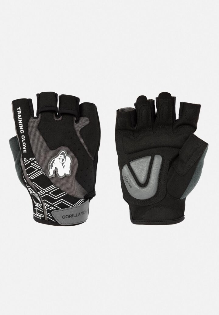 Перчатки Mitchell 2.0 для бодибилдинга — чёрно-серые | Gorilla Wear