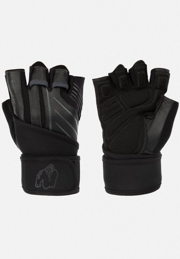 Перчатки для фитнеса и бодибилдинга Dallas Wrist Wraps Gloves 2.0 - Black/Gray от Gorilla Wear