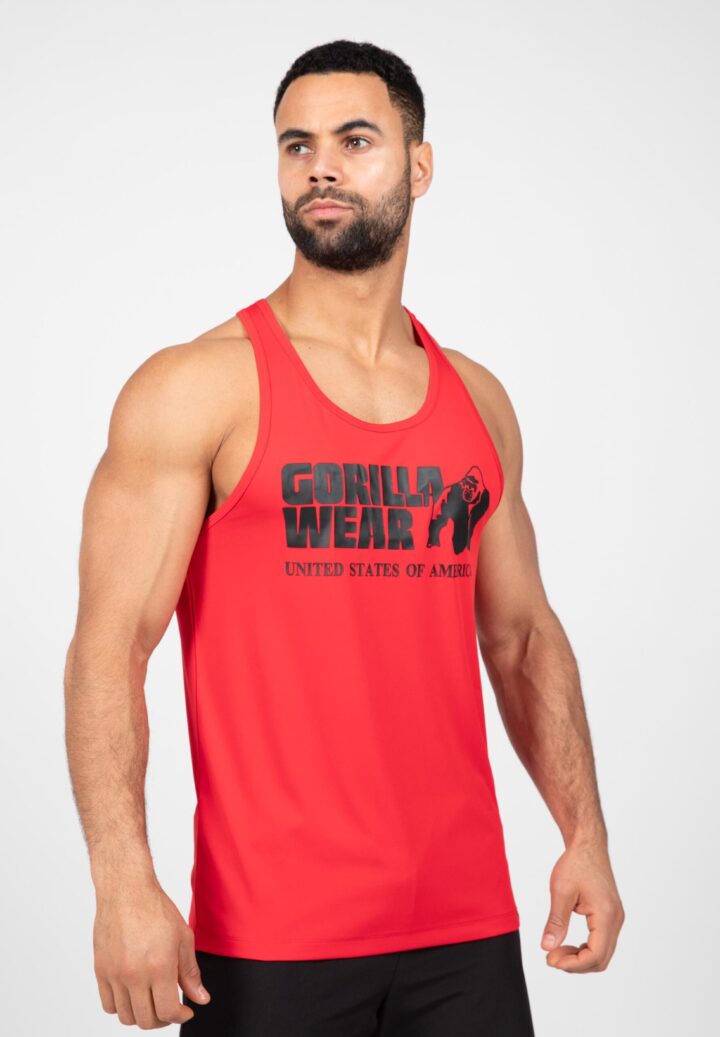 Майка Gorilla Wear Classic Training – красная, вид спереди