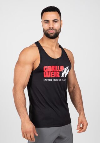 Майка спортивная Gorilla Wear Classic Training – чёрная, вид спереди