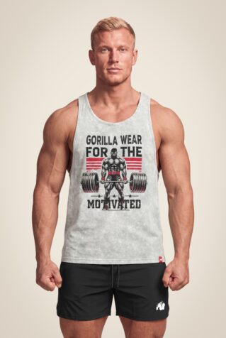 Майка Churchill Stringer светло-зелёная с крупным принтом Gorilla Wear