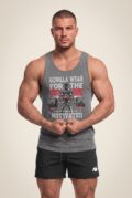Майка Churchill Stringer серая с крупным принтом Gorilla Wear