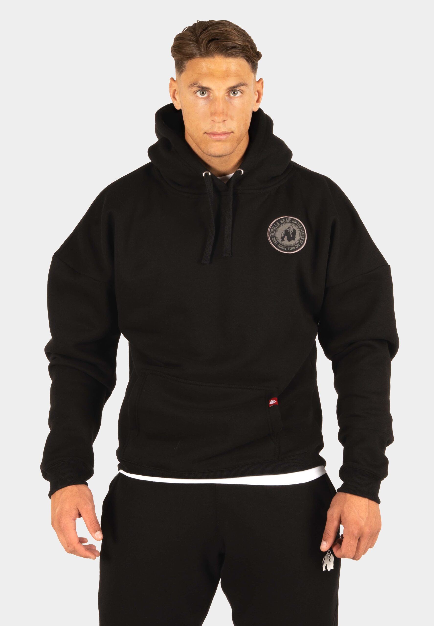 Толстовка оверсайз Jordan чёрная с логотипом Gorilla Wear
