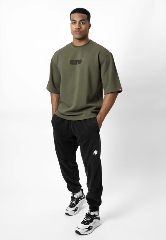 Зеленая Oversized футболка для тренировок