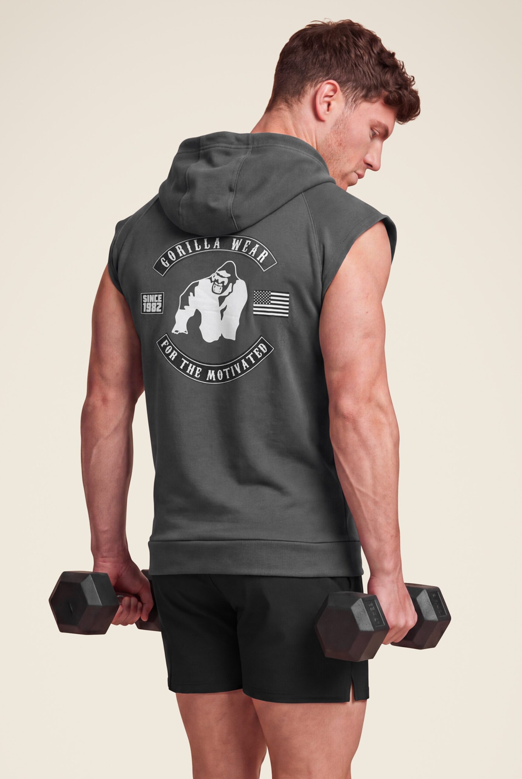 Мужская безрукавка Gorilla Wear Huntley с крупным принтом на спине